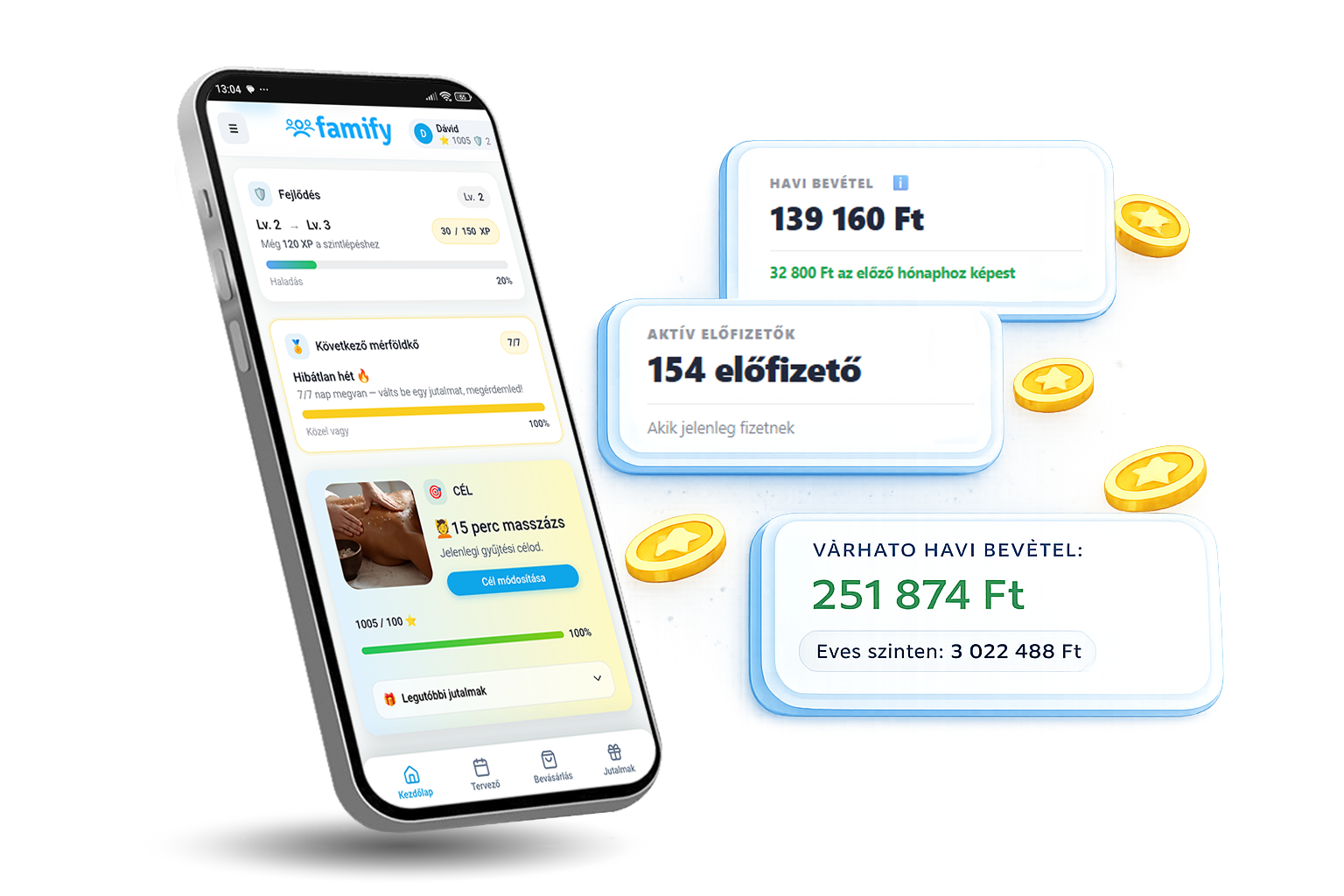 Famify Partnerközpont előnézet